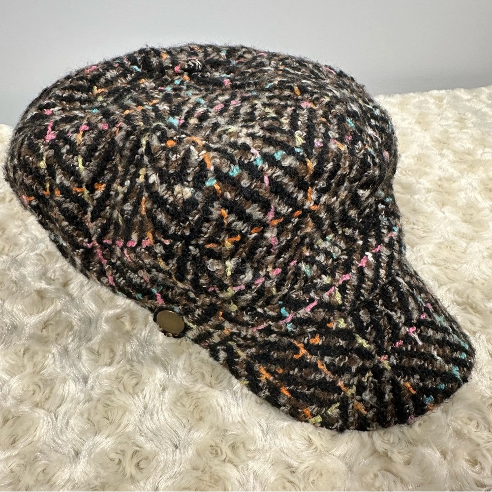Vintage D&Y Wool Blend Flat Cap Men/Women, Newsboy Cap, Golfer Cap, Ivy Cap EUC